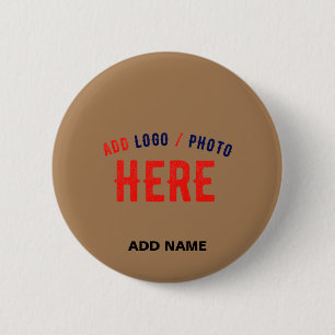 STYLISH MODERN CUSTOMIZABLE BROWN VERIFIED BRANDED BUTTON