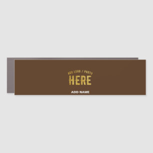 STYLISH MODERN CUSTOMIZABLE BROWN VERIFIED BRANDED CAR MAGNET
