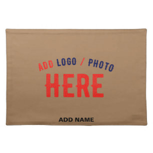 STYLISH MODERN CUSTOMIZABLE BROWN VERIFIED BRANDED CLOTH PLACEMAT
