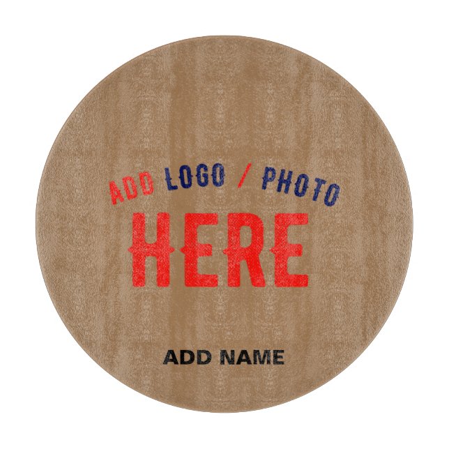 STYLISH MODERN CUSTOMIZABLE BROWN VERIFIED BRANDED CUTTING BOARD (Front)