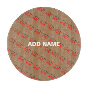 STYLISH MODERN CUSTOMIZABLE BROWN VERIFIED BRANDED CUTTING BOARD