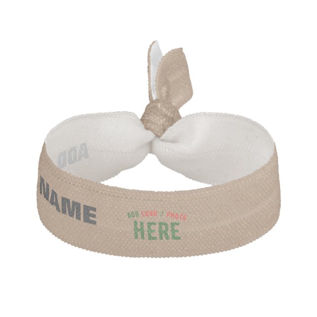 STYLISH MODERN CUSTOMIZABLE BROWN VERIFIED BRANDED ELASTIC HAIR TIE (Front)