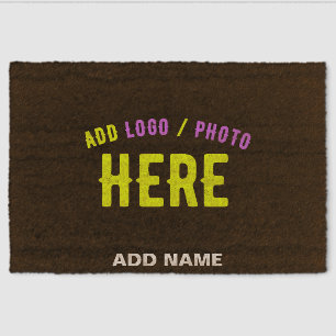 STYLISH MODERN CUSTOMIZABLE BROWN VERIFIED BRANDED FIBER DOORMAT