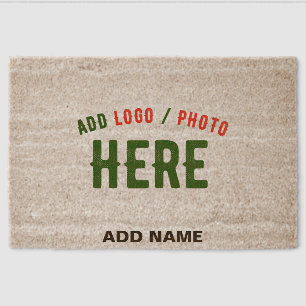 STYLISH MODERN CUSTOMIZABLE BROWN VERIFIED BRANDED FIBER DOORMAT