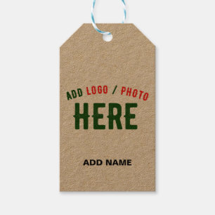 STYLISH MODERN CUSTOMIZABLE BROWN VERIFIED BRANDED GIFT TAGS
