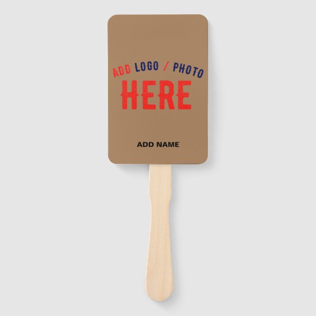 STYLISH MODERN CUSTOMIZABLE BROWN VERIFIED BRANDED HAND FAN (Front)