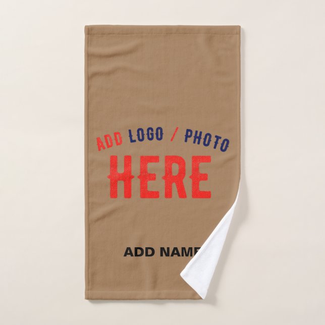 STYLISH MODERN CUSTOMIZABLE BROWN VERIFIED BRANDED HAND TOWEL  (Hand Towel)