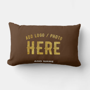 STYLISH MODERN CUSTOMIZABLE BROWN VERIFIED BRANDED LUMBAR PILLOW