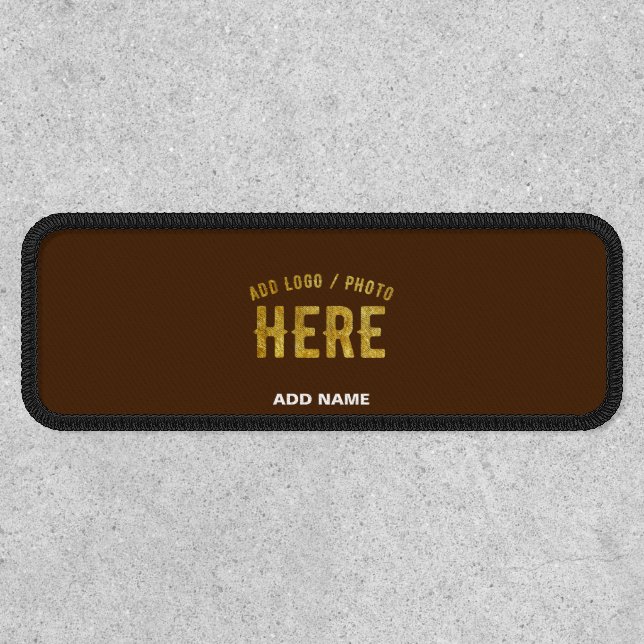 STYLISH MODERN CUSTOMIZABLE BROWN VERIFIED BRANDED PATCH (Front)