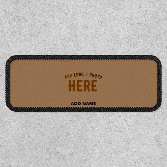 STYLISH MODERN CUSTOMIZABLE BROWN VERIFIED BRANDED PATCH (Front)