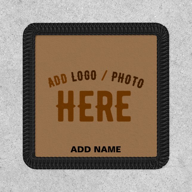 STYLISH MODERN CUSTOMIZABLE BROWN VERIFIED BRANDED PATCH (Front)