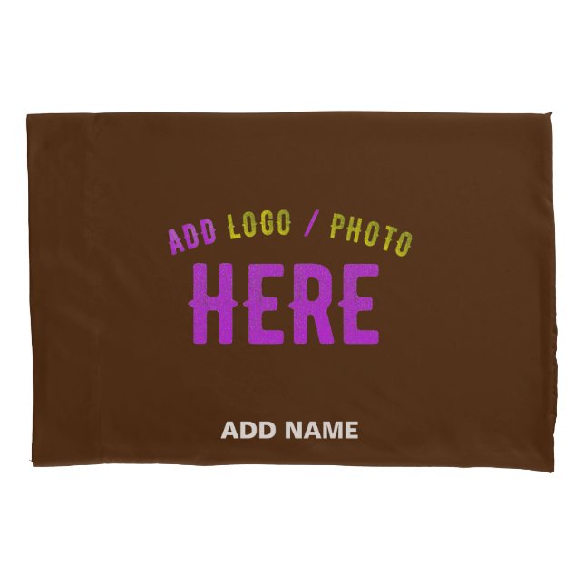 STYLISH MODERN CUSTOMIZABLE BROWN VERIFIED BRANDED PILLOW CASE (Front)
