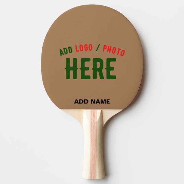 STYLISH MODERN CUSTOMIZABLE BROWN VERIFIED BRANDED PING PONG PADDLE (Front)