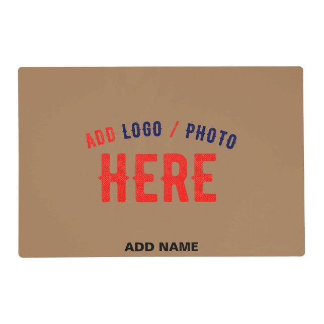 STYLISH MODERN CUSTOMIZABLE BROWN VERIFIED BRANDED PLACEMAT (Front)