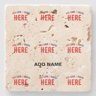 STYLISH MODERN CUSTOMIZABLE BROWN VERIFIED BRANDED STONE COASTER