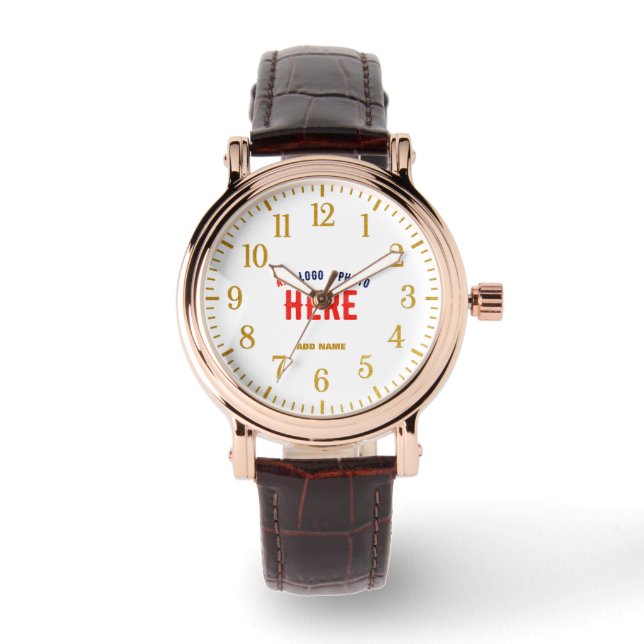 STYLISH MODERN CUSTOMIZABLE BROWN VERIFIED BRANDED WATCH (Front)