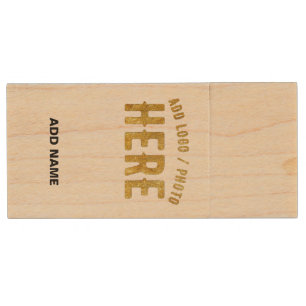 STYLISH MODERN CUSTOMIZABLE BROWN VERIFIED BRANDED WOOD FLASH DRIVE