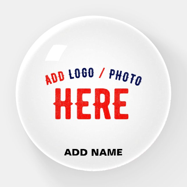 STYLISH MODERN CUSTOMIZABLE CLEAR VERIFIED BRAND PAPERWEIGHT (Front)