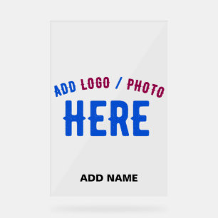 STYLISH MODERN CUSTOMIZABLE CLEAR VERIFIED BRANDED ACRYLIC SIGN