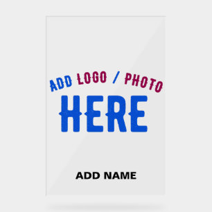 STYLISH MODERN CUSTOMIZABLE CLEAR VERIFIED BRANDED ACRYLIC SIGN