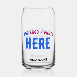 STYLISH MODERN CUSTOMIZABLE CLEAR VERIFIED BRANDED CAN GLASS