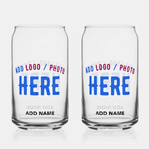 STYLISH MODERN CUSTOMIZABLE CLEAR VERIFIED BRANDED CAN GLASS
