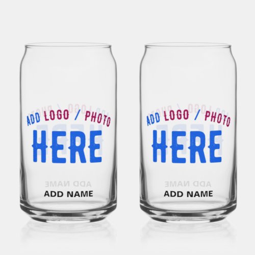 STYLISH MODERN CUSTOMIZABLE CLEAR VERIFIED BRANDED CAN GLASS