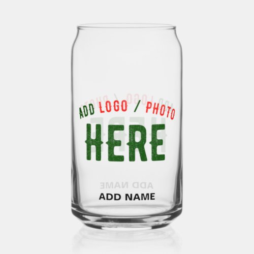 STYLISH MODERN CUSTOMIZABLE CLEAR VERIFIED BRANDED CAN GLASS