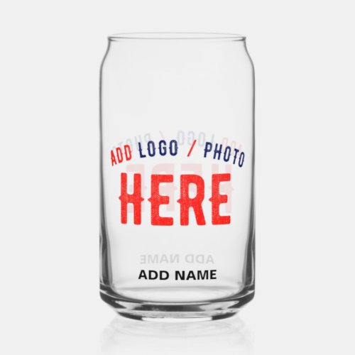 STYLISH MODERN CUSTOMIZABLE CLEAR VERIFIED BRANDED CAN GLASS