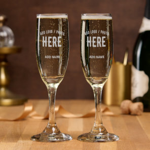 STYLISH MODERN CUSTOMIZABLE CLEAR VERIFIED BRANDED CHAMPAGNE FLUTE