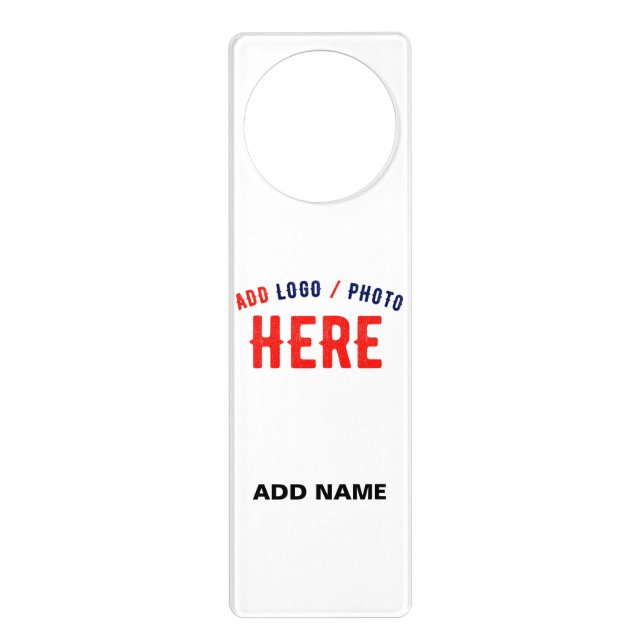 STYLISH MODERN CUSTOMIZABLE CLEAR VERIFIED BRANDED DOOR HANGER (Front)