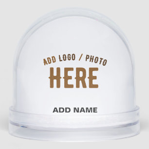 STYLISH MODERN CUSTOMIZABLE CLEAR VERIFIED BRANDED SNOW GLOBE