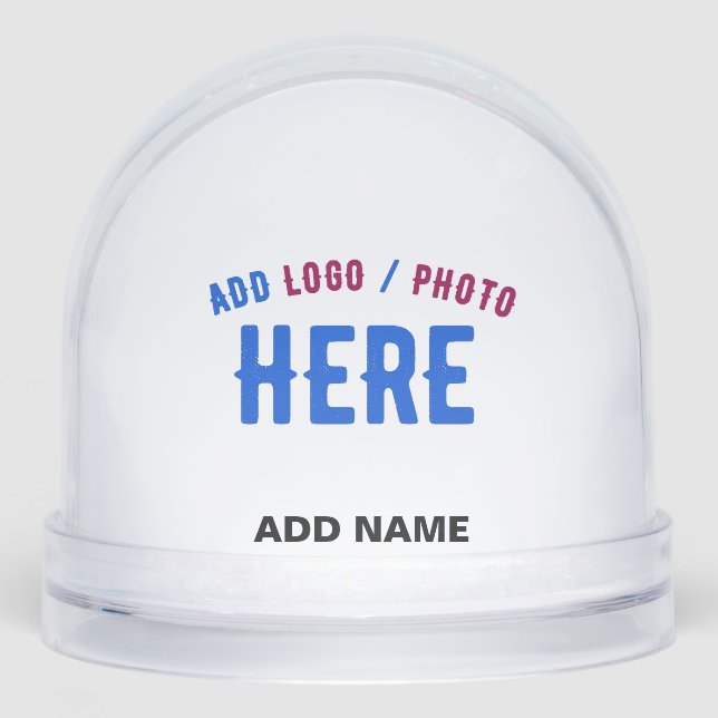 STYLISH MODERN CUSTOMIZABLE CLEAR VERIFIED BRANDED SNOW GLOBE (Front)
