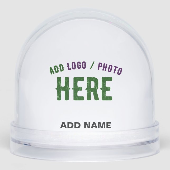 STYLISH MODERN CUSTOMIZABLE CLEAR VERIFIED BRANDED SNOW GLOBE (Front)