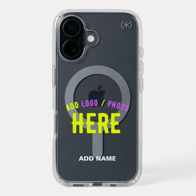 STYLISH MODERN CUSTOMIZABLE CLEAR VERIFIED BRANDED SPECK iPhone CASE (Front (Black))