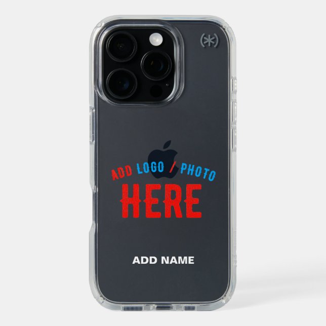 STYLISH MODERN CUSTOMIZABLE CLEAR VERIFIED BRANDED SPECK iPhone CASE (Front (Black Titanium))
