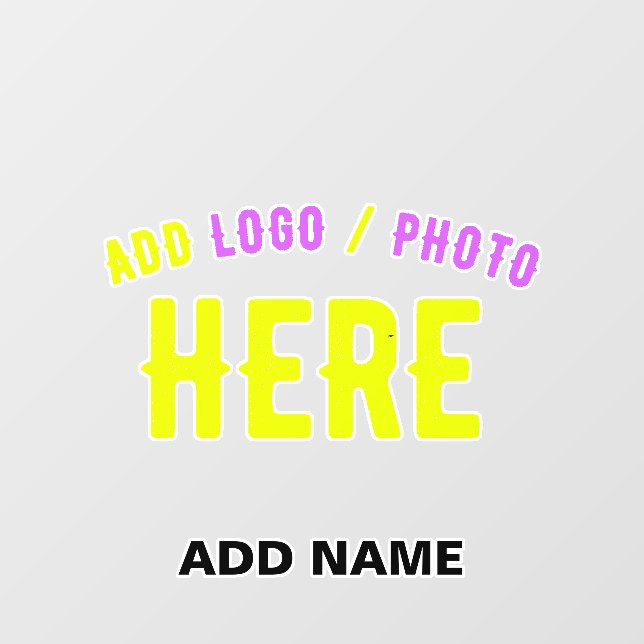 STYLISH MODERN CUSTOMIZABLE CLEAR VERIFIED BRANDED WALL DECAL  (Front)