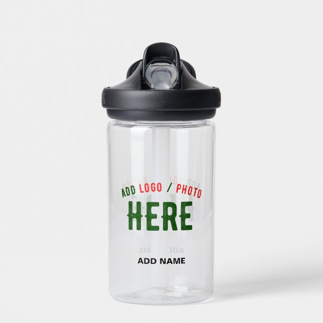STYLISH MODERN CUSTOMIZABLE CLEAR VERIFIED BRANDED WATER BOTTLE (Front)