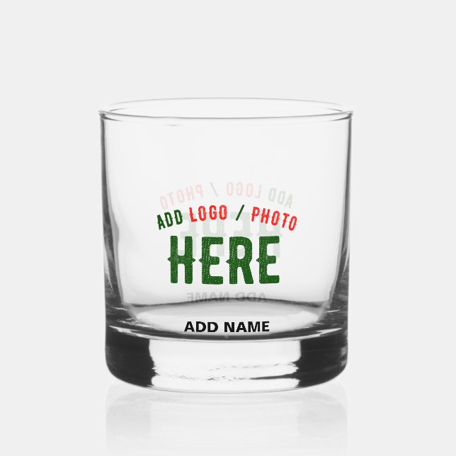 STYLISH MODERN CUSTOMIZABLE CLEAR VERIFIED BRANDED WHISKEY GLASS (Front)