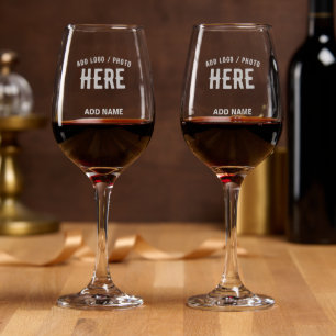 STYLISH MODERN CUSTOMIZABLE CLEAR VERIFIED BRANDED WINE GLASS