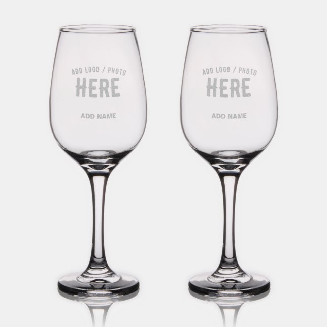 STYLISH MODERN CUSTOMIZABLE CLEAR VERIFIED BRANDED WINE GLASS (Glassware)