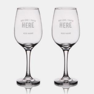 STYLISH MODERN CUSTOMIZABLE CLEAR VERIFIED BRANDED WINE GLASS