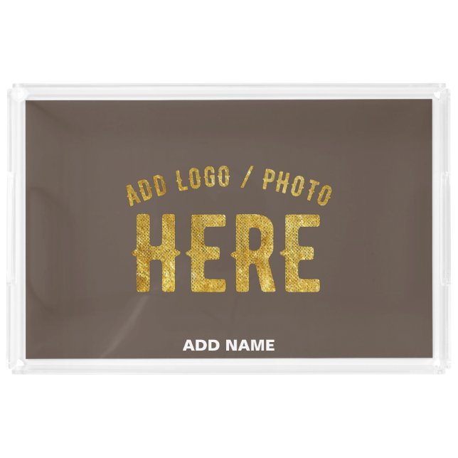 STYLISH MODERN CUSTOMIZABLE COFFEE VERIFIED BRAND ACRYLIC TRAY (Front)