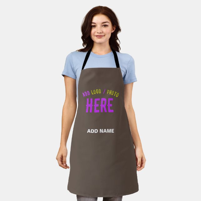 STYLISH MODERN CUSTOMIZABLE COFFEE VERIFIED BRAND APRON (Worn)