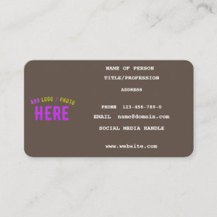 STYLISH MODERN CUSTOMIZABLE COFFEE VERIFIED BRAND CALLING CARD