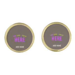 STYLISH MODERN CUSTOMIZABLE COFFEE VERIFIED BRAND CUFFLINKS
