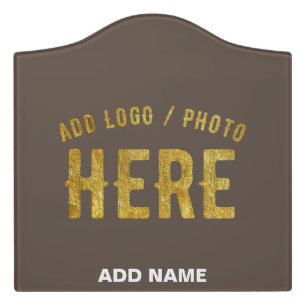 STYLISH MODERN CUSTOMIZABLE COFFEE VERIFIED BRAND DOOR SIGN