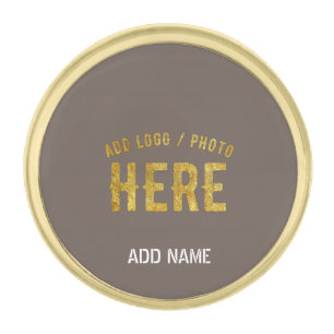 STYLISH MODERN CUSTOMIZABLE COFFEE VERIFIED BRAND GOLD FINISH LAPEL PIN
