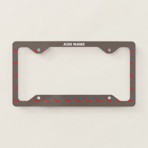 STYLISH MODERN CUSTOMIZABLE COFFEE VERIFIED BRAND LICENSE PLATE FRAME