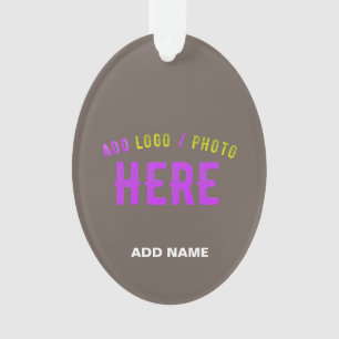 STYLISH MODERN CUSTOMIZABLE COFFEE VERIFIED BRAND ORNAMENT